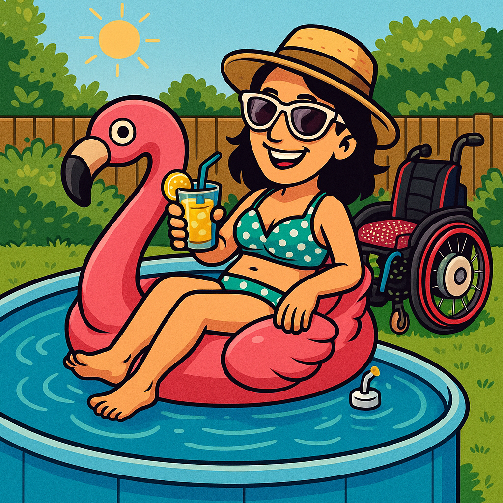 Rosalie im Pool