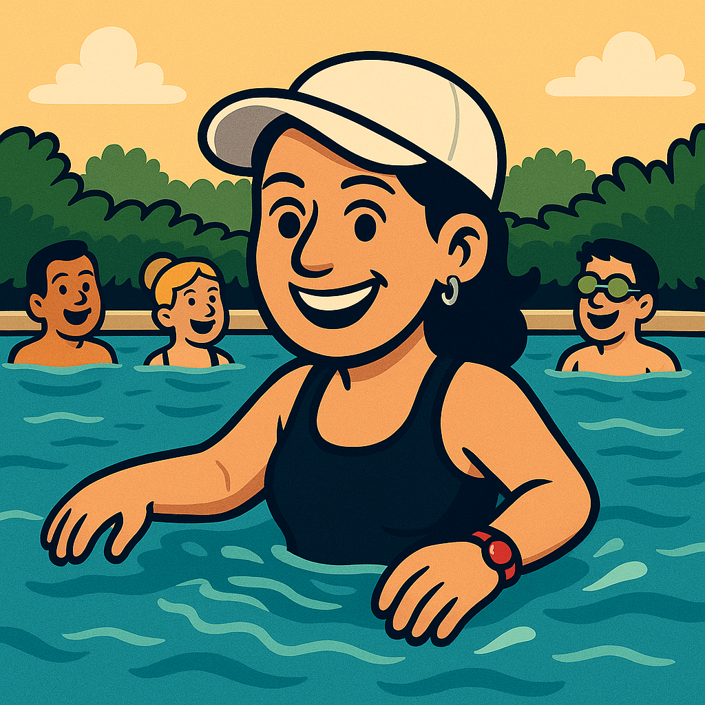 Rosalie im Schwimmbad